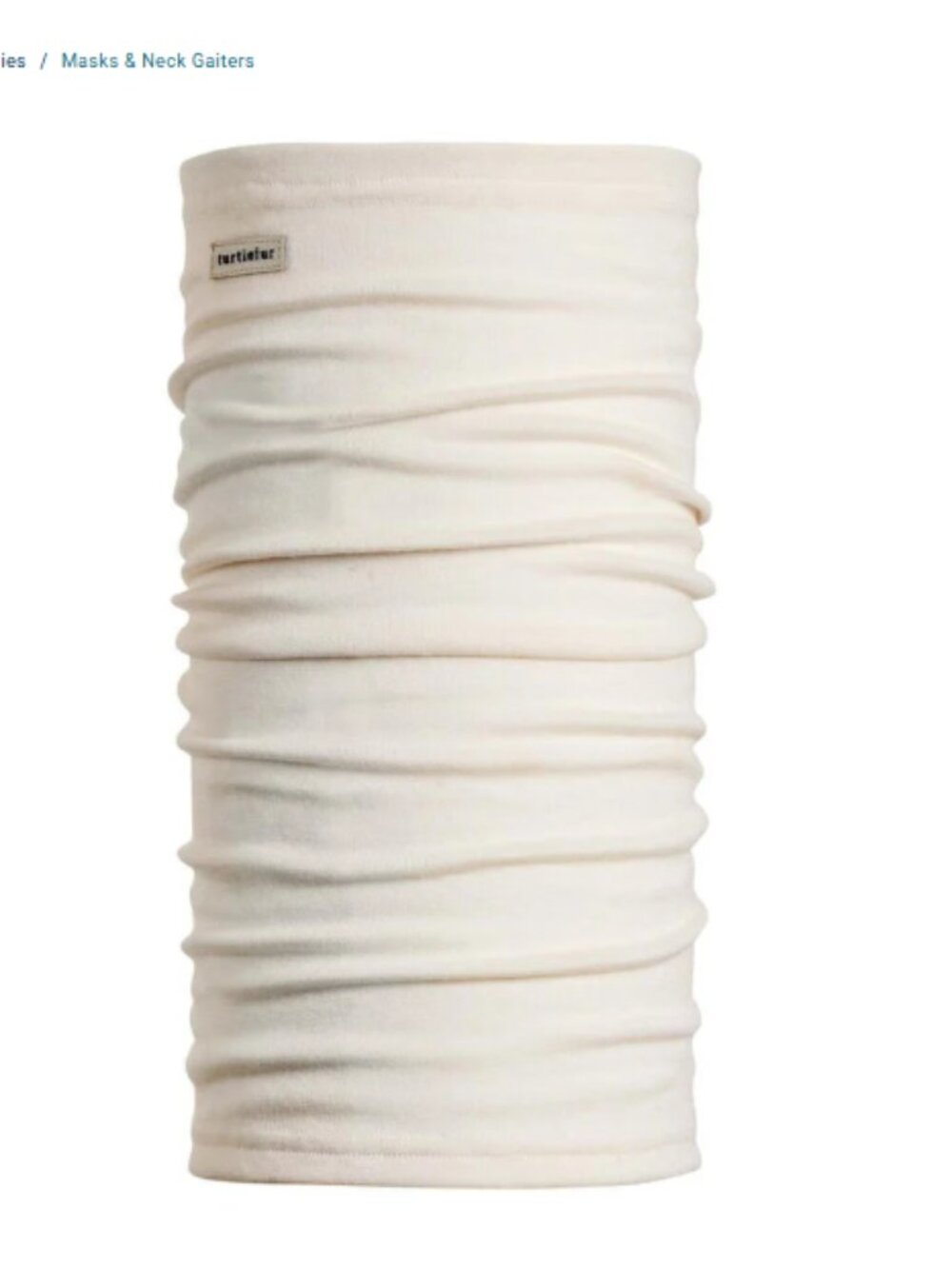 Turtle Fur Adult Totally Tubular Merino Wool Tencel Neck Gaiter UPF 35 Cream NWT